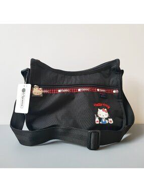 LeSportsac x Hello Kitty Black Hobo Bag NWT